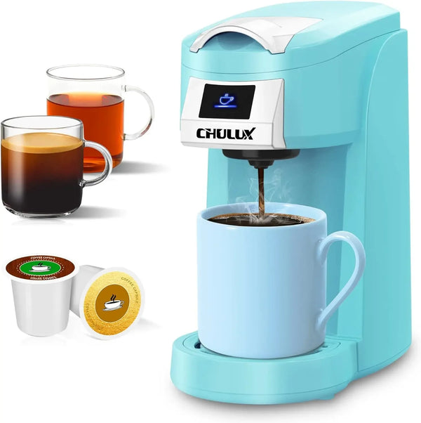 NEW Upgrade Single Serve Coffee Maker for K Cup & Ground Coffee, Mini Coffee Machine Single Cup with 5-12oz Brew Sizes
